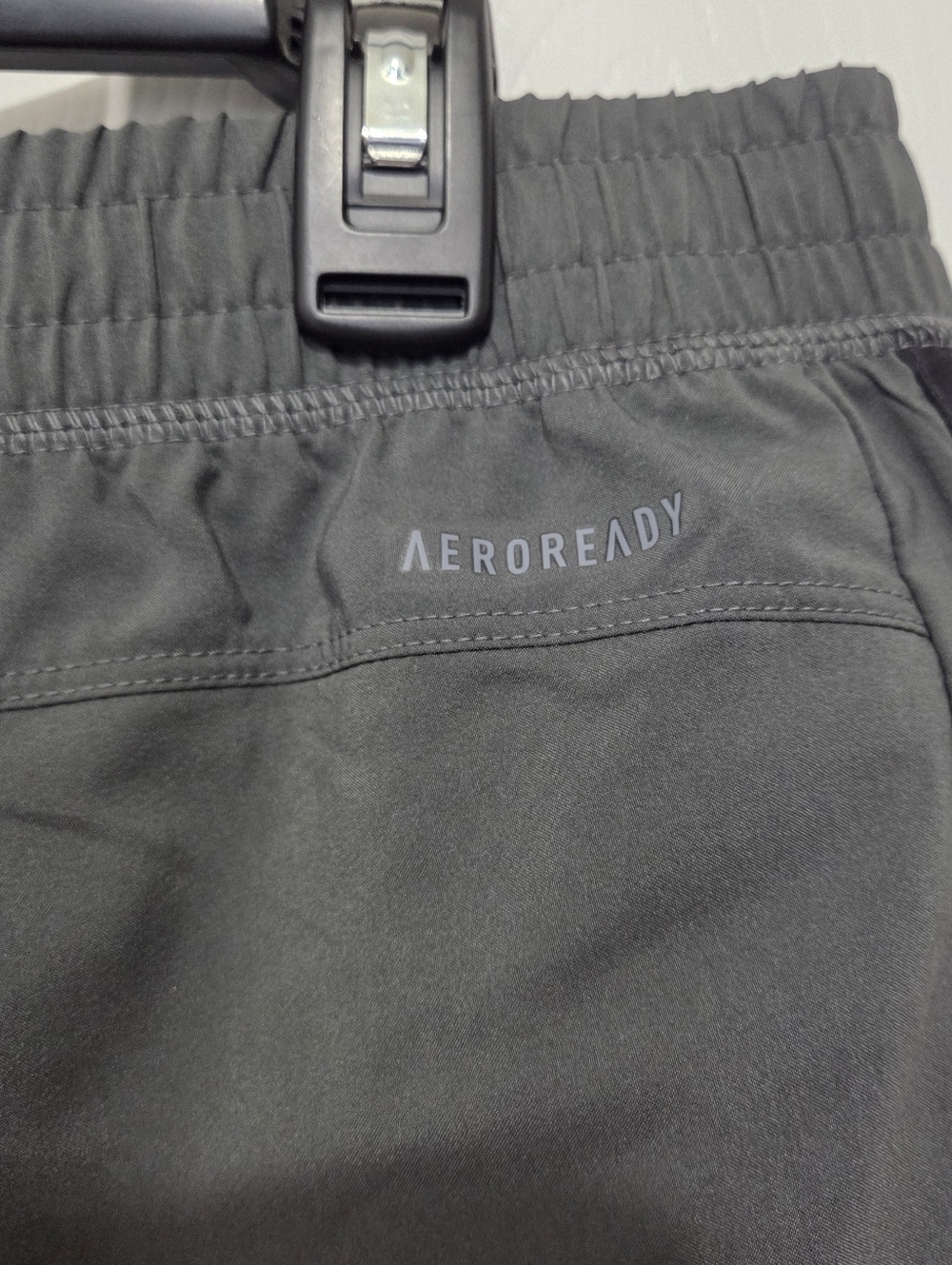 Adidas Aeroready Gray & Black Running Pacer Training Shorts Size Large Casual - Picture 9 of 14